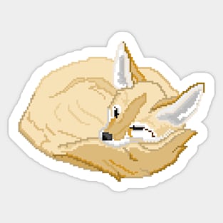 Pixel Fennec Fox Sticker